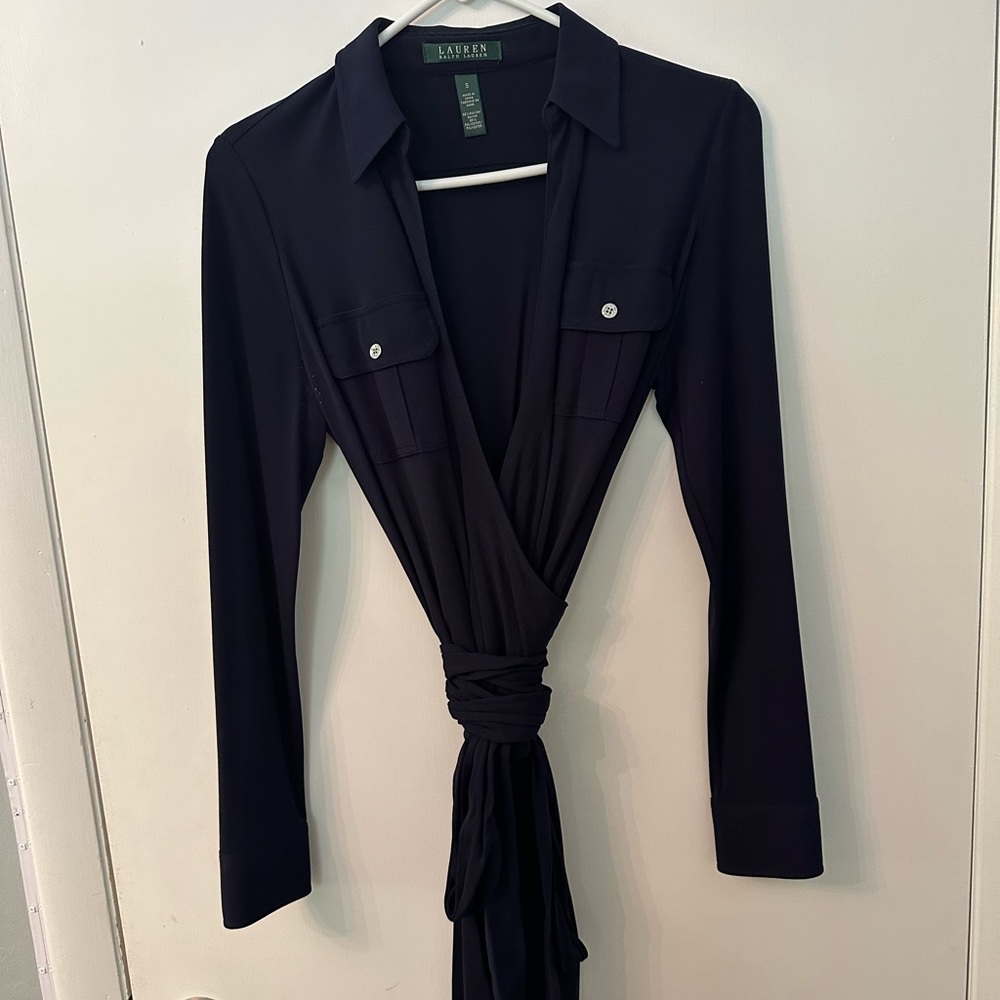 Ralph Lauren Navy Blue Wrap Dress